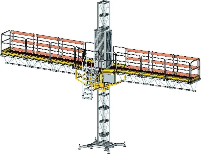 Piattaforma autosollevante monocolonna